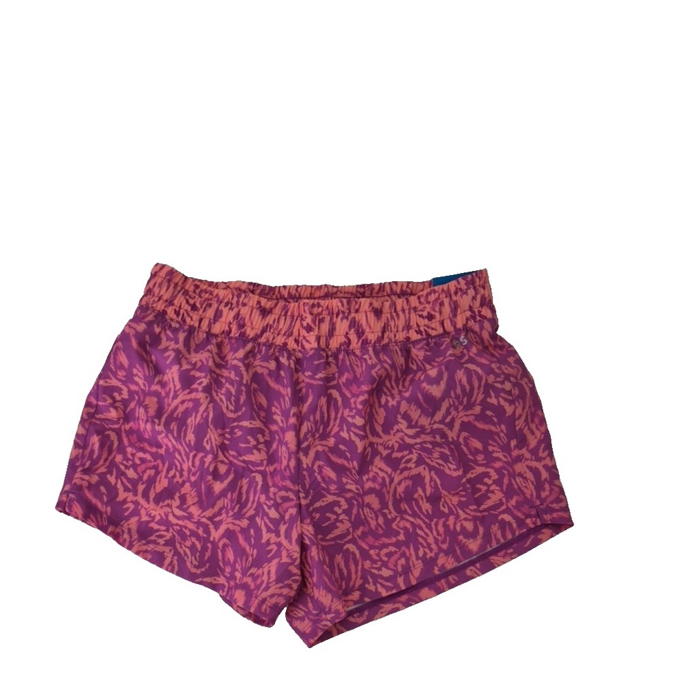 DSG Shorts Girls Large 14 Butterfly Magenta Mid-Rise Stride Built in Brief‎ NEW